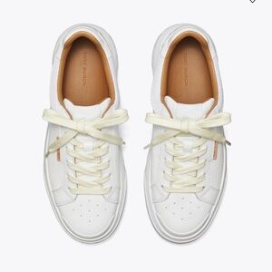 Ladybug Tory Burch White and Cream Women's Sneakers